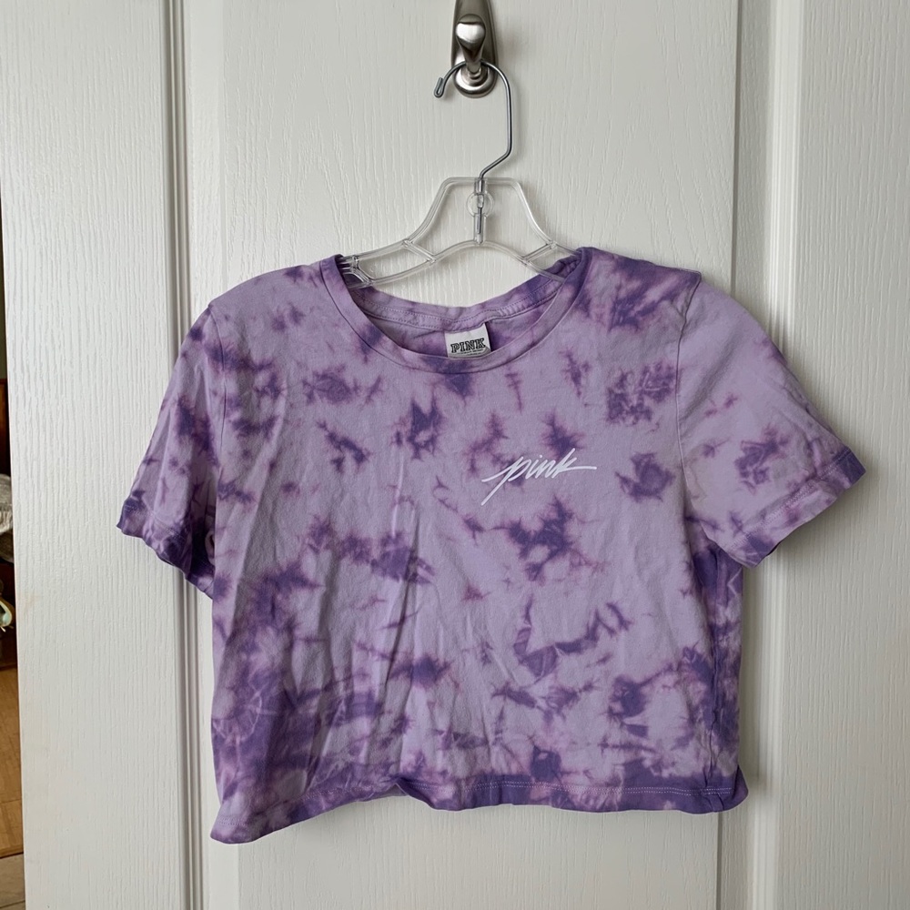 PINK crop top tie dye purple XS/XP